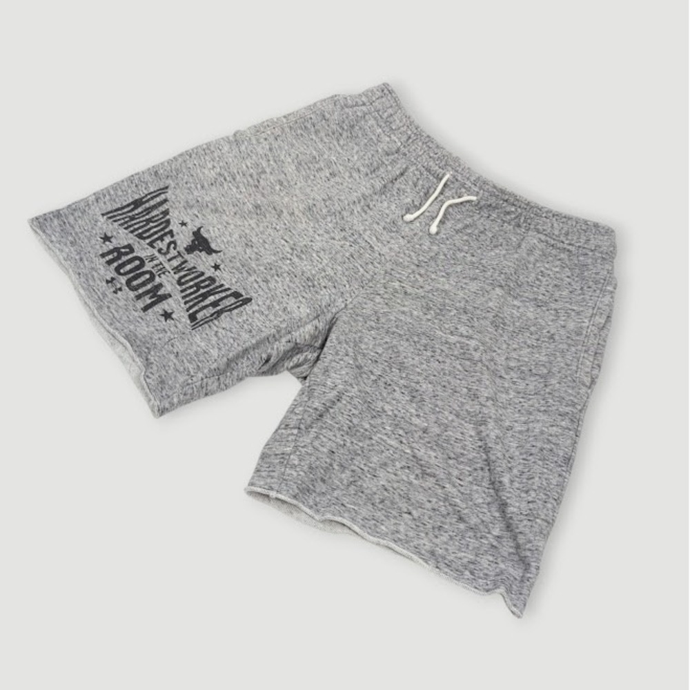 Under Armour Project Rock Terry Shorts Mens Large Heather Gray Workout Athletic‎